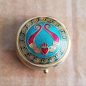 Irish Caddallah Enamel Pill Box